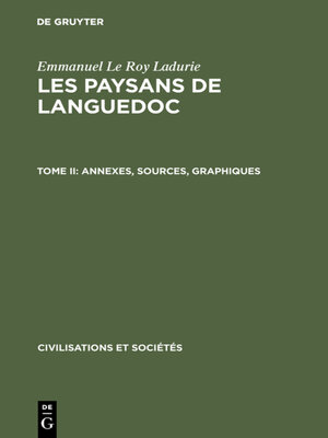 cover image of Annexes, sources, graphiques